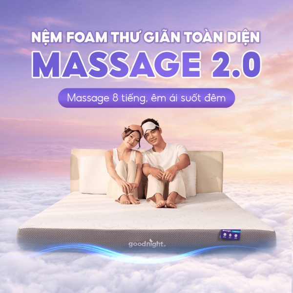 3 lưu ý quan trọng bạn cần biết khi chọn nệm cho người già 7 Nệm foam Goodnight Massage 2.0 giảm đau mỏi lưng