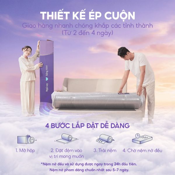 Thiết kế cuộn dễ dàng vệ sinh, vận chuyển