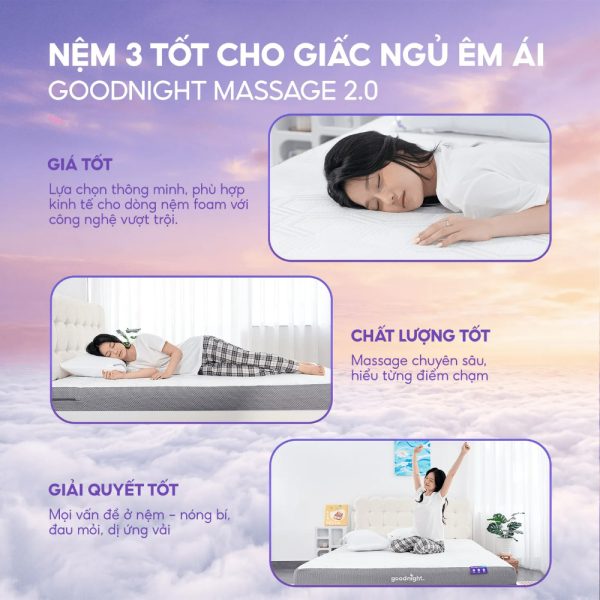 Nệm foam Goodnight Massage 2.0 giá tốt