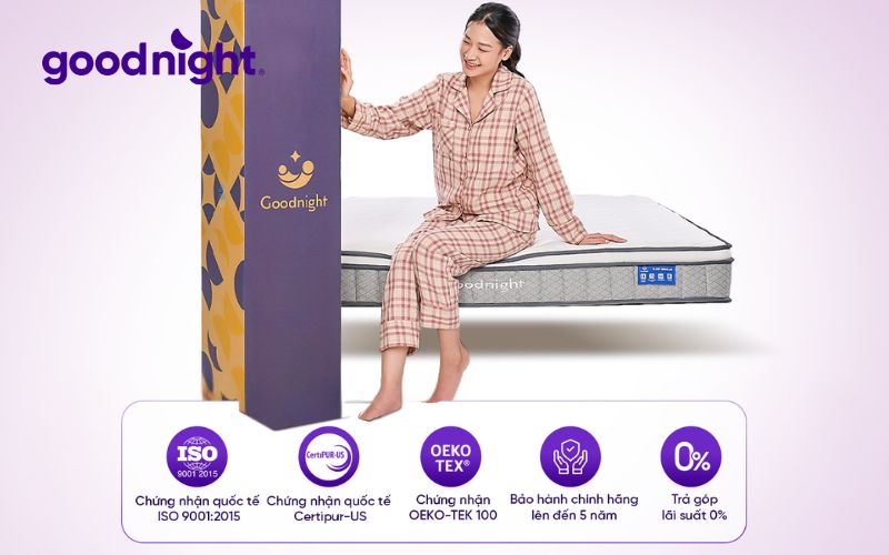 Mua nệm lò xo êm ái, không gây tiếng ồn tại Goodnight