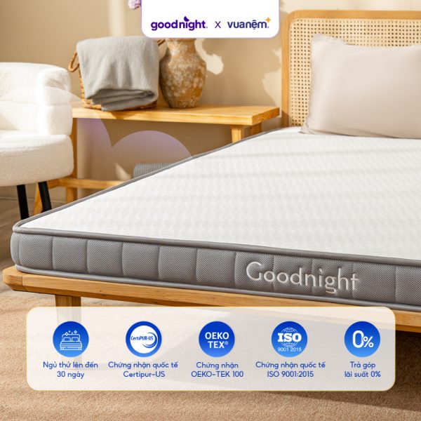 Nệm Goodnight Latex Hybrid (Rena) có đủ chứng nhận an toàn