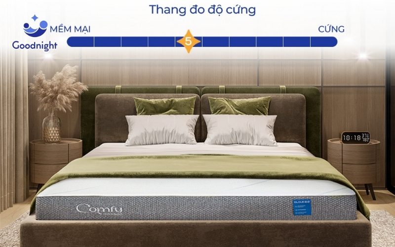 Nên nằm nệm cứng hay mềm tốt hơn? 4 lưu ý lựa chọn nệm 6 Nệm foam Comfy Cloud 2.0 mang đến cảm giác êm ái và đàn hồi cao