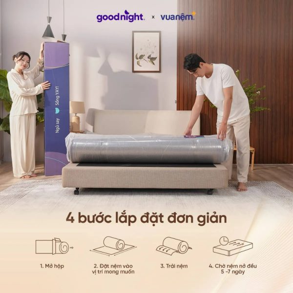 Nệm lắp đắt tại nhà rất đơn giản