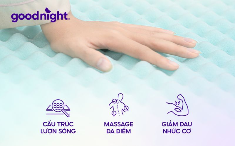 Nguyên liệu Foam cao cấp giúp người dùng không bị nóng