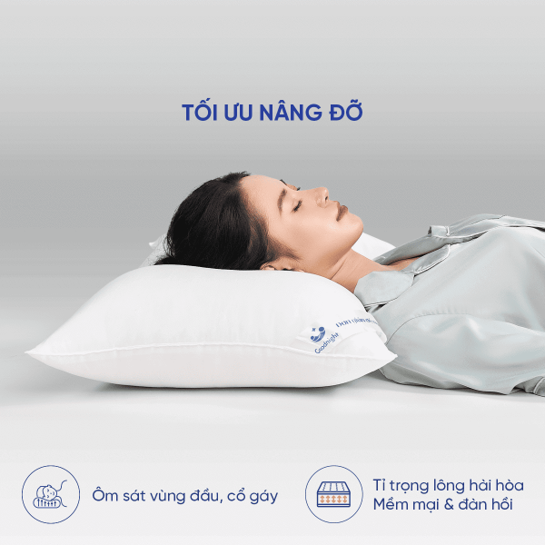 Gối lông vũ nhân tạo Goodnight Mochi 17 Form dáng gối Goodnight Mochi đa dụng