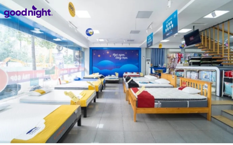 Nệm cao su 1 người nằm - TOP 5 mẫu sản phẩm bán chạy 2026 10 Goodnight là một trong những lựa chọn được nhiều khách hàng ưu tiên hiện nay