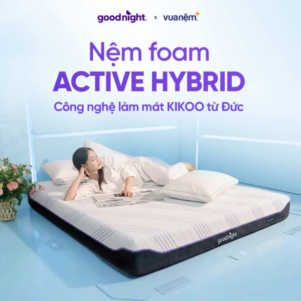 3 lưu ý quan trọng bạn cần biết khi chọn nệm cho người già 8 Nệm Foam Goodnight Active Hybrid công nghệ làm mát KIKOO từ Đức