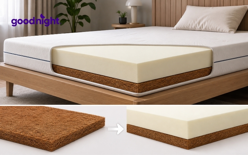 Khám phá top 10 cách làm cứng nệm foam đơn giản mà hiệu quả 3 Sử dụng lớp lót xơ dừa tự nhiên đặt dưới đáy đệm