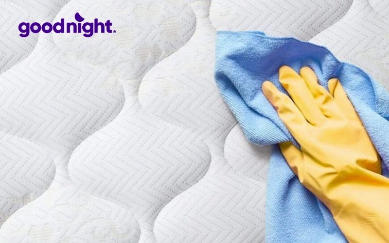 Hướng dẫn 8 bước giặt nệm tại nhà đơn giản mà sạch như mới 5 Dùng khăn lau toàn bộ bề mặt nệm