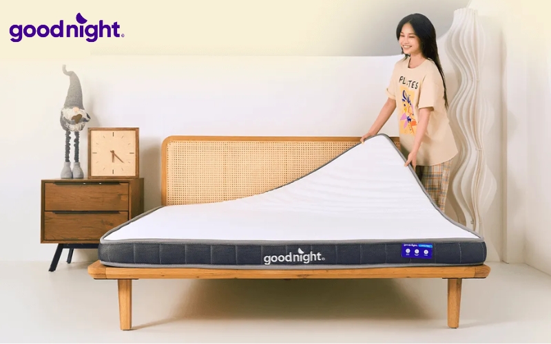 Tổng hợp kích thước nệm gấp 3 phổ biến & Cách chọn chuẩn xác 11 Goodnight còn sử dụng các chất liệu an toàn cho sức khỏe, thân thiện với làn da