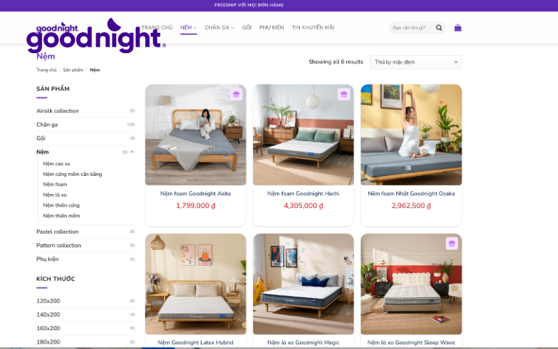 Bảng báo giá nệm dày 30cm cập nhật mới nhất năm 2025 8 mua nem online tai website goodnight 1