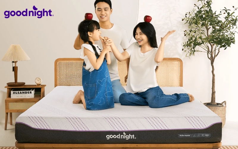 Bảng giá nệm 1m4x1m9 năm 2026 & Top 5 mẫu bán chạy 5 Nệm foam Kikoo Mát Lạnh Goodnight Active Hybrid