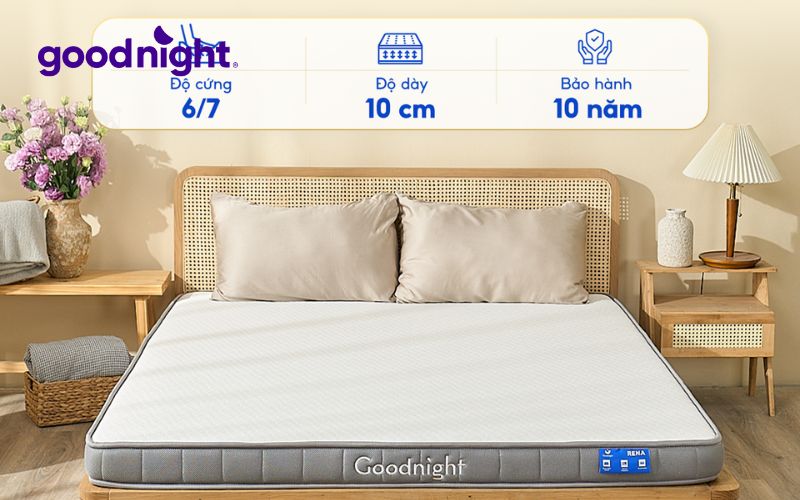 Top 10 mẫu nệm 2 người nằm chất lượng đáng mua năm 2025 7 Nệm Goodnight Latex Hybrid