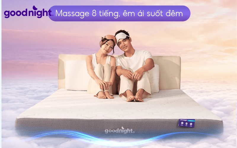 TOP 10 mẫu nệm 2 người nằm chuẩn kích thước, ngủ ngon 5 Goodnight Massage 2.0