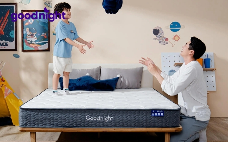 Bảng giá nệm 2mx2m2 chính hãng, giá tốt nhất 5 Nệm lò xo 2mx2m2 Goodnight Magic với khả năng nâng đỡ cơ thể tối đa