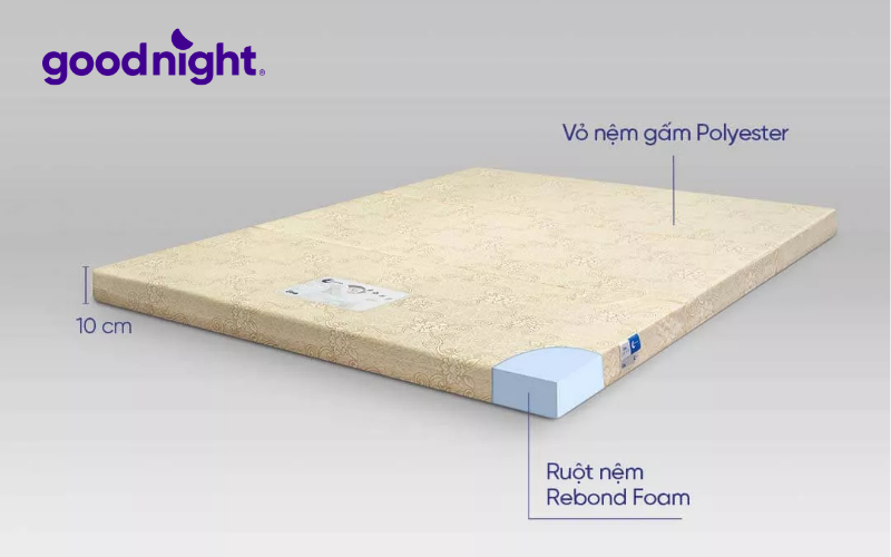 Nệm gấp 3 là gì? Top 6 mẫu nệm gấp 3 đáng mua nhất 4 Nệm foam Goodnight Eva
