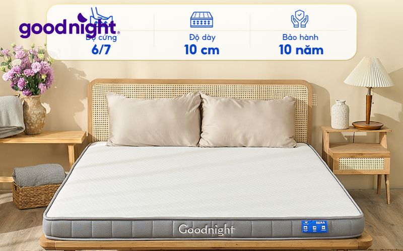 Nệm mini là gì? Top 9 mẫu nệm mini được ưa chuộng 2025 6 Nệm Mini cao su đa tầng Goodnight Rena