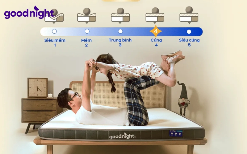 Gợi ý 10+ mẫu nệm ngủ cho bé đi học mẫu giáo chất lượng, giá tốt 7 Goodnight Latex Hybrid