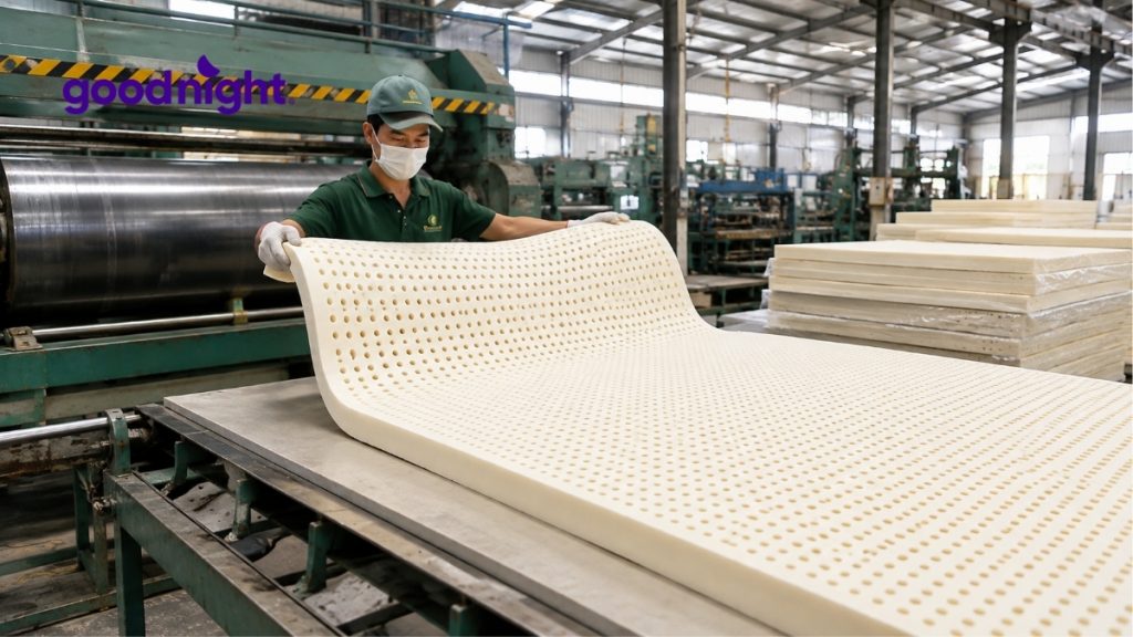 Khám phá quy trình sản xuất nệm cao su chất lượng cao từ A-Z 1 Khám phá quy trình sản xuất nệm cao su chất lượng cao từ A-Z