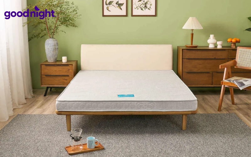 Trẻ sơ sinh nằm nệm cao su non được không? Cách chọn nệm CHUẨN 4 Nệm bông ép