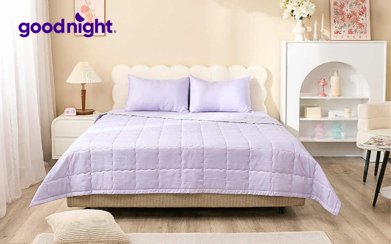 Chăn ga lụa là gì? Top 5+ sản phẩm bạn nên thử một lần 4 Bộ ga chun Goodnight Airsilk