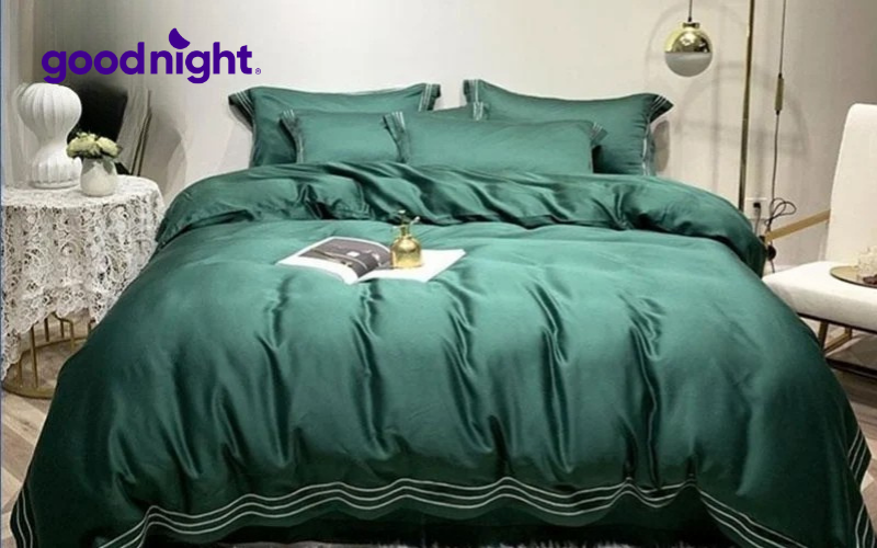Top 10+ mẫu chăn ga tencel được yêu thích nhất hiện nay 14 Bộ ga Tencel màu xanh lá