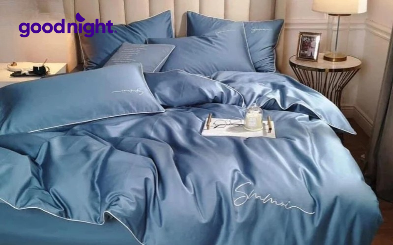 Top 10+ mẫu chăn ga tencel được yêu thích nhất hiện nay 15 Bộ ga Tencel màu xanh lam