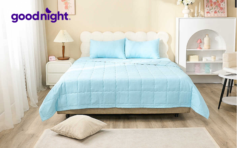 8+ mẫu ga giường ký túc xá đẹp, giá rẻ dành cho sinh viên 2 Ga chun Goodnight Airsilk 4CT