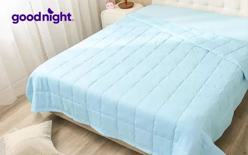 Top 10+ mẫu ga giường màu xanh ngọc đẹp, bắt mắt 2025 3 Ga giường Goodnight modal xanh ngọc trơn