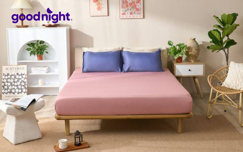 Ga giường thun lạnh là gì? Cách chọn mua ga nệm thun lạnh 8 Bộ ga chun Goodnight Mori 3 chi tiết