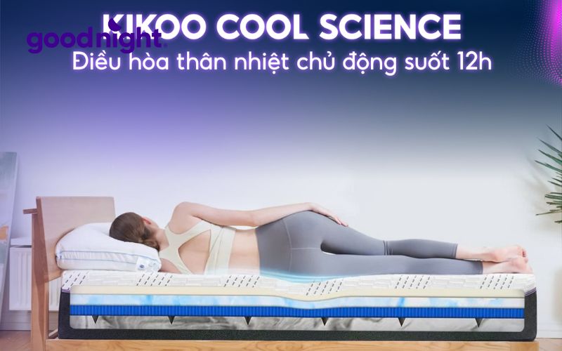Nệm Goodnight Active Hybrid ngủ mát suốt đêm tránh nằm nệm bị nóng lưng