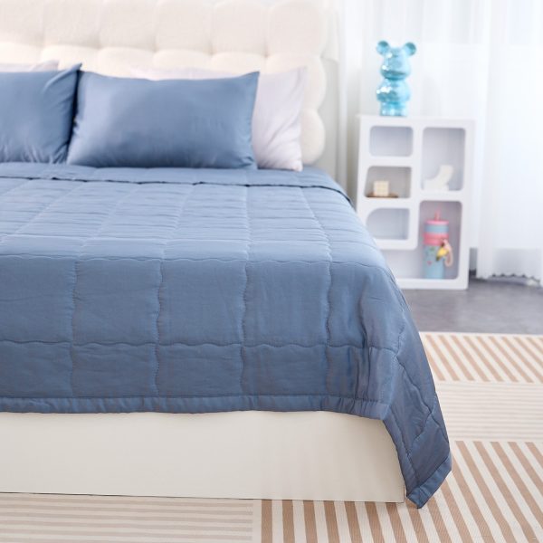 Chăn lẻ tencel cao cấp Goodnight Airsilk xanh than