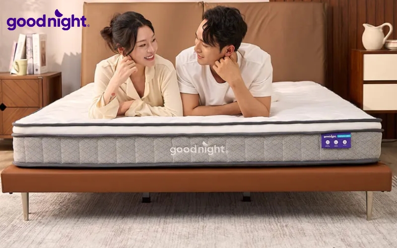 Nệm lò xo túi độc lập là gì? Cấu tạo, bảng giá & TOP 5 mẫu nệm đẹp 3 Nệm Goodnight SleepWave Hybrid