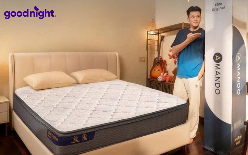 Nệm lò xo túi độc lập là gì? Cấu tạo, bảng giá & TOP 5 mẫu nệm đẹp 4 Nệm Amando Elite Original