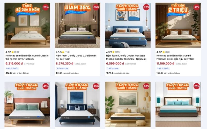 Vua Nệm có uy tín không trong mắt cộng đồng mạng 6 Vua Nệm cung cấp đa dạng các dòng sản phẩm của các thương hiệu uy tín