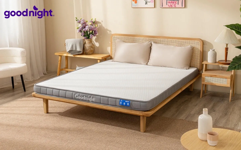 Nệm Goodnight có độ bền cao, nâng đỡ cơ thể tốt và luôn thoáng mát khi nằm