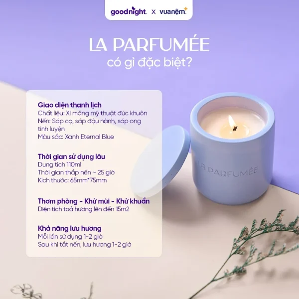Nến thơm Goodnight La Parfumée 1 Nến thơm Goodnight La Parfumée Eternal Blue
