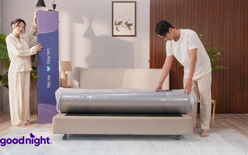 7 mẫu nệm gấp gọn 1 người chất lượng cho phòng trọ, văn phòng 10 Điểm cộng giúp người mua hoàn toàn yên tâm tại Goodnight chính là đặc quyền 120 đêm ngủ thử
