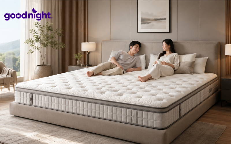 Tiêu chí chọn nệm khách sạn 3 sao chất lượng - TOP 5 mẫu nệm bền, đẹp 2 Ưu tiên chiếc nệm có độ cứng vừa phải, tạo cảm giác dễ chịu khi nằm nhưng không quá mềm